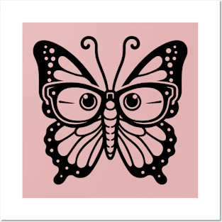 Nerdy Butterfly Posters and Art